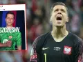 Wojciech Szczęsny, bramkarz, w zielonej koszulce z napisem "SZCZĘSNY" i w czarnej z orłem. Jego wiek nie jest widoczny, ale forma mówi sama za siebie.