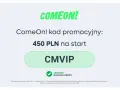 ComeOn! kod bonusowy: 450 PLN na start z kodem CMVIP. Zdobądź bonus i zacznij grę!