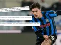Piłkarz Nicola Zalewski, uznany za najgorszego piłkarza na świecie, w akcji. Jego gra budzi kontrowersje.