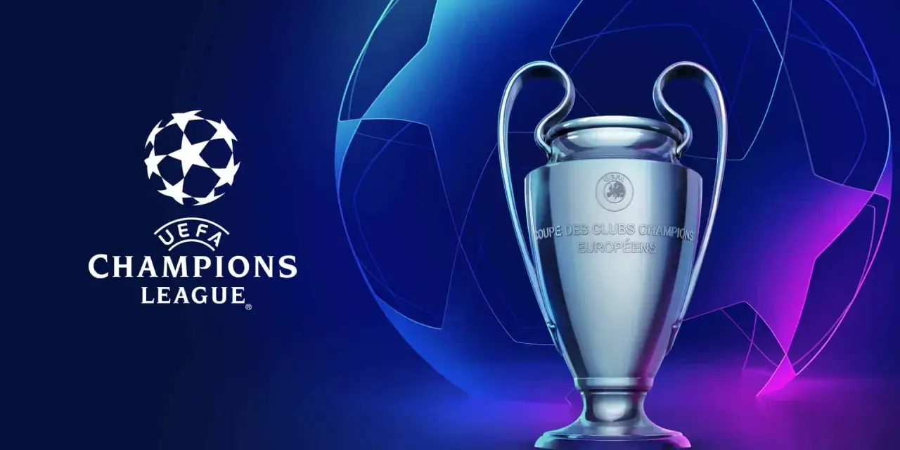 Trofeum Ligi Mistrzów UEFA i logo. Pamiętne chwile, kiedy liga mistrzów 2020.