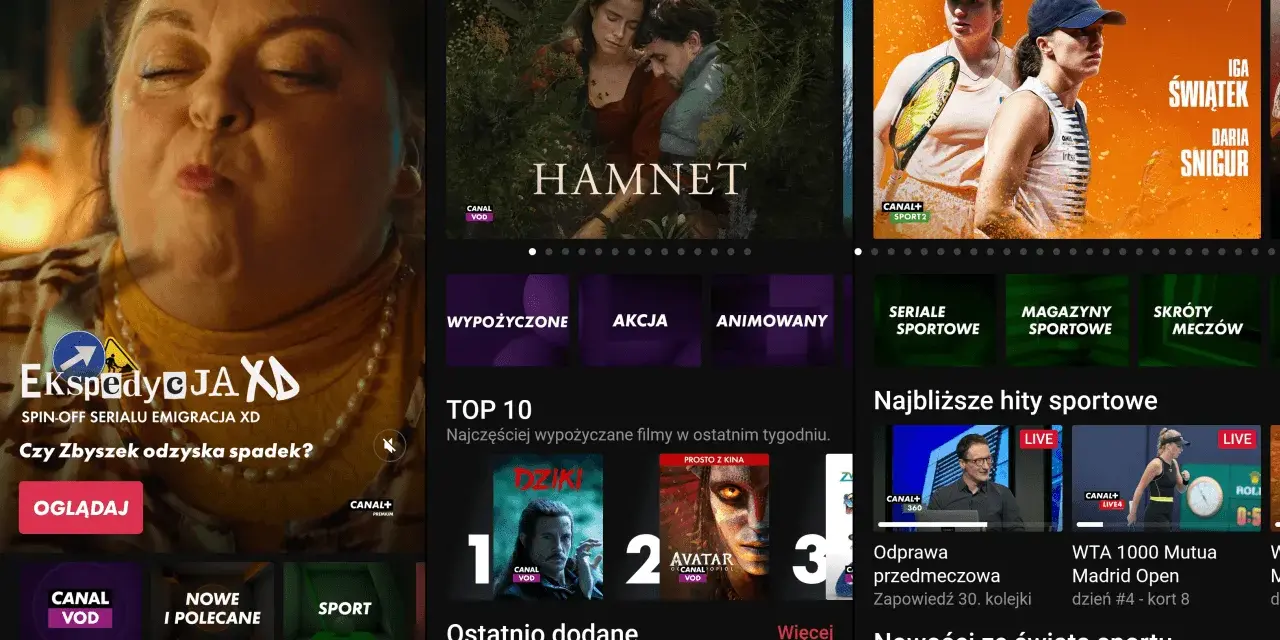 Telewizja internetowa ranking: aplikacja Canal+ oferuje filmy, seriale i sport. Zobacz TOP 10 najchętniej wypożyczanych tytułów.
