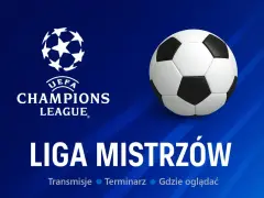 Liga Mistrzów w TVP! Logo UEFA Champions League i piłka nożna. Sprawdź transmisje, terminarz i gdzie oglądać mecze.