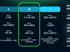 Porównanie pakietów: S, M, L. Pakiet L oferuje cyfrowy polsat, pakiet l jakie kanały? 139 kanałów, PBG, Cinemax, PSP, Eleven.