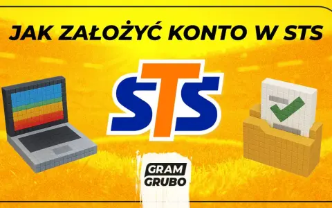Jak założyć konto w STS? Grafika przedstawia laptop i urnę z zaznaczonym potwierdzeniem, sugerując łatwą rejestrację bez dowodu.