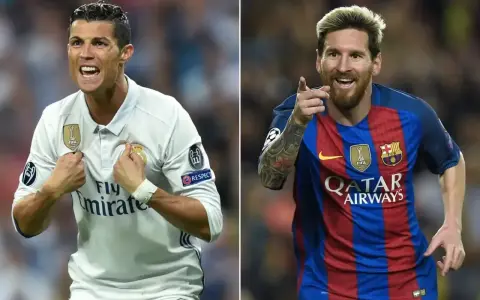 Ronaldo w bieli i Messi w barwach Barcelony. Kto jest lepszy Messi czy Ronaldo? Dyskusja trwa!