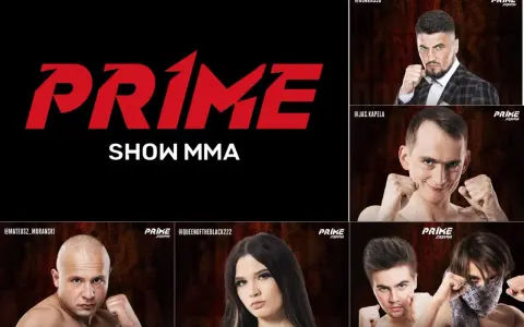 Kolaż z wizerunkami prime MMA zawodników: Don Kasjo, Jas Kapela, Mateusz Murański, Queen of the Black, oraz dwóch innych.