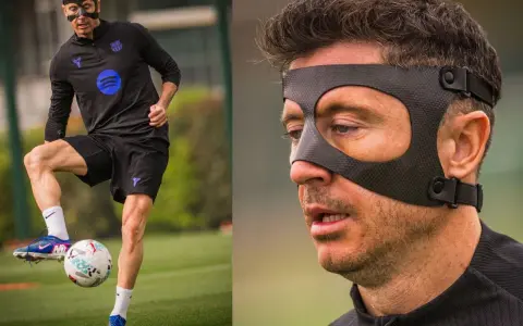 Robert Lewandowski w masce podczas treningu. Czy to odpowiedź na pytanie dlaczego lewandowski gra w masce?
