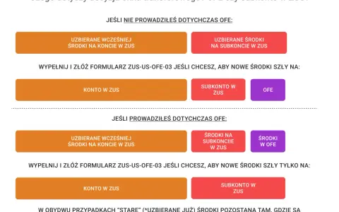 Decyzja okna transferowego: wybór między OFE a subkontem w ZUS. Wybierz, gdzie mają trafiać Twoje środki.