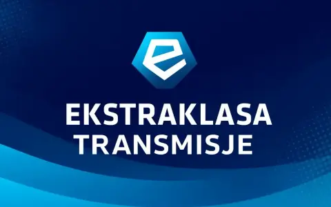Logo Ekstraklasa z napisem "TRANSMISJE". Sprawdź ekstraklasa tv cennik, by oglądać mecze.