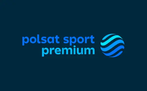 Logo Polsat Sport Premium z niebieską kulą.