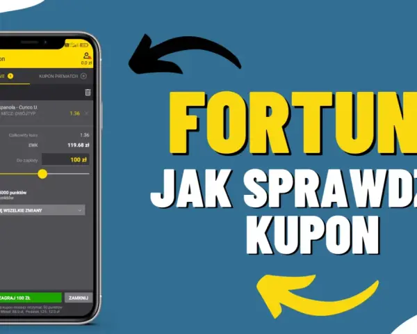 Na ekranie telefonu widać kupon bukmacherski Fortuna. Dowiedz się, czy dogrywka liczy się na kuponie.