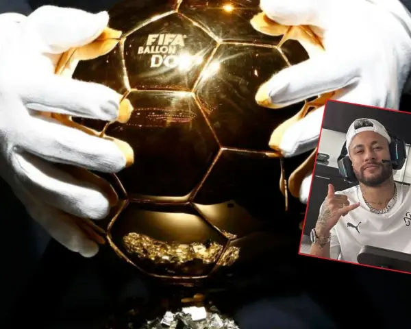 Złota Piłka FIFA, o którą pyta wielu fanów, czy Neymar ją kiedyś zdobędzie? Piłkarz w słuchawkach z gestem "na luzie".