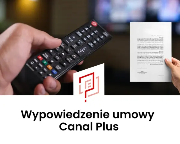 Dłoń trzymająca pilot do telewizora i dokument z tekstem. Dowiedz się, jak zrezygnować z Canal Plus.