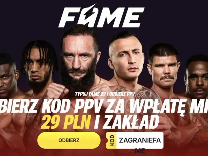 Fame MMA 29: odbierz kod PPV za min. 29 PLN. Zobacz galę i obstawiaj!
