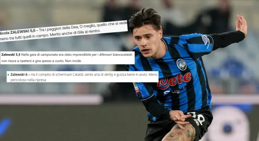 Piłkarz Nicola Zalewski, uznany za najgorszego piłkarza na świecie, w akcji. Jego gra budzi kontrowersje.