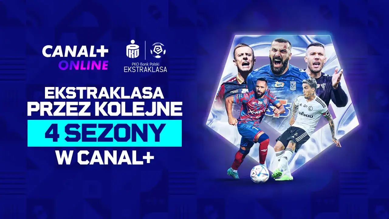 Piłkarze w akcji, gdy rusza ekstraklasa. CANAL+ ONLINE pokazuje PKO BP Ekstraklasę przez 4 kolejne sezony.