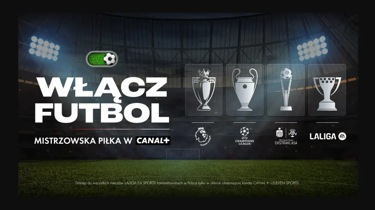 Włącz futbol nc+ przez internet bez anteny! Mistrzowska piłka w Canal+ z pucharem Ligi Mistrzów, Premier League i La Liga.