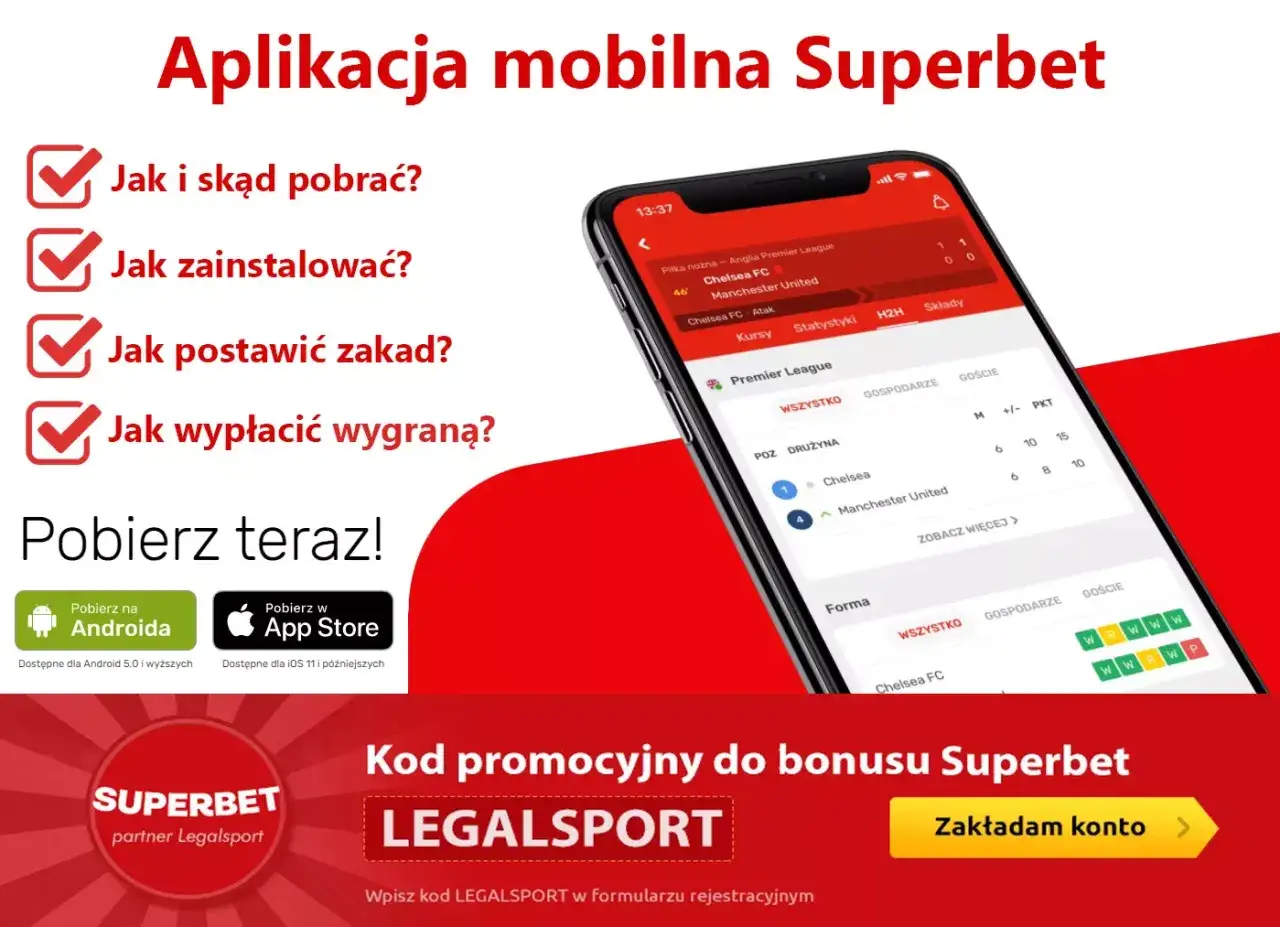 Aplikacja mobilna Superbet ułatwia obstawianie. Zobacz, jak pobrać, zainstalować i wypłacić wygraną.